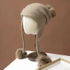 New cashmere hat for women in autumn and winter 2025, solid color knitted wool, versatile headband, ear-protecting, cold-proof and warm cap details Picture